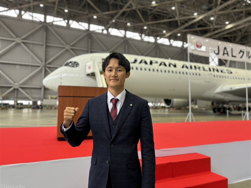 200m鵜澤飛羽がJAL入社「日本記録超えを通過点に」東京世界陸上へ飛躍誓う