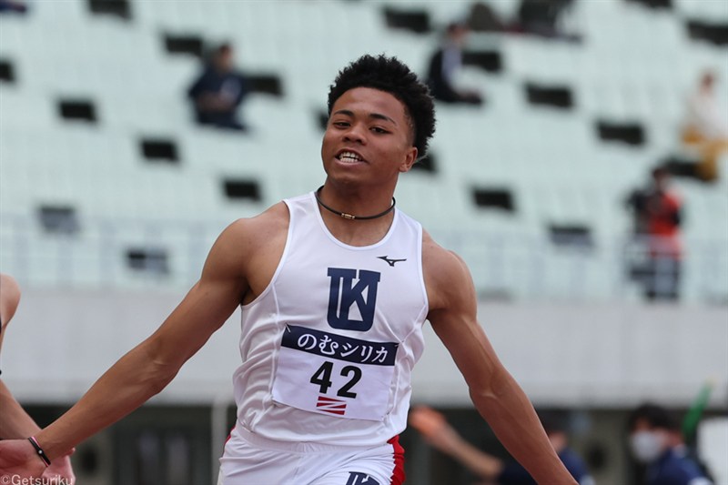 アブラハムが男子100m制覇！10秒34で多田修平以来の1年生V「目標の4連覇への一歩として良かった」／関西インカレ