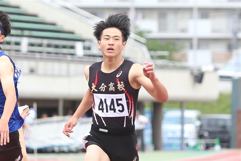 冨田遥希が100m、200m、400m、両リレーの短距離5冠！ 藤原千櫻も女子短距離3冠 1500mは利光愛理が1年生V／IH大分県大会