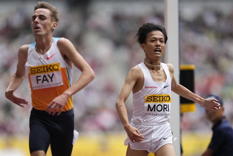 森凪也が3000m日本人トップ！圧巻スパートで日本歴代2位の7分41秒58「横に並んでいる人には負けない」／セイコーGGP