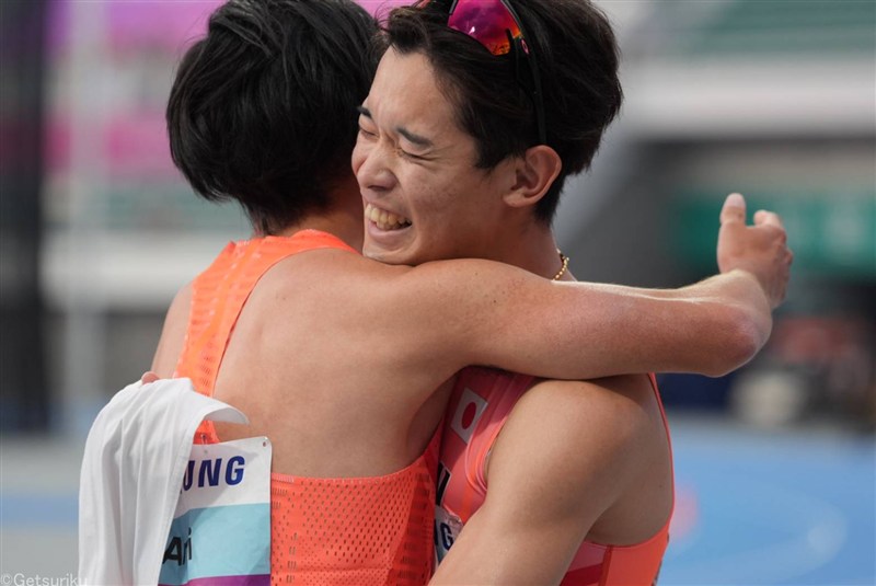1500m飯澤千翔が冷静なレース運びで金 「めちゃくちゃうれしい」 先輩・荒井七海の祝福に涙／アジア選手権