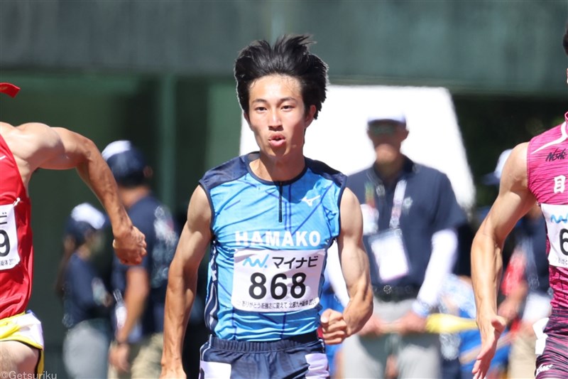 間木悠喜200m21秒02 平野優俐菜が女子短距離3冠 大谷芽以1500m&3000m2年連続2種目V／IH静岡県大会