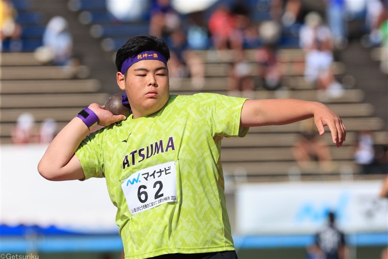 【男子砲丸投】大垣尊良（WR・高2）17m51＝高2歴代3位