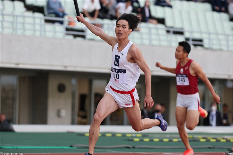 関大が2年ぶり4継王者に！39秒60で京産大、立命大との接戦制す 1年生・アブラハムは2冠達成／関西インカレ