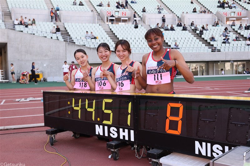 女子4×100mR・甲南大が44秒51の学生タイ！立命大は学生歴代5位44秒75、予選からハイレベル／関西インカレ