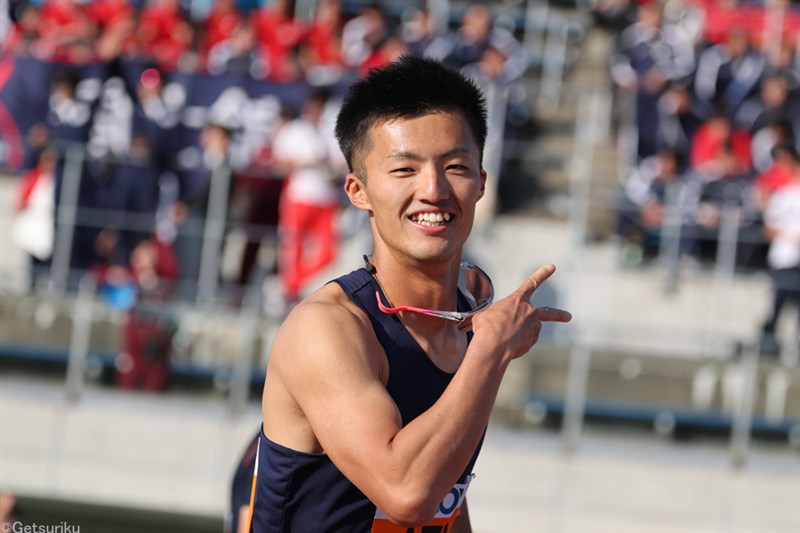 100m栁田大輝 予選は力温存で10秒22w 準決勝、決勝で「風も良いので記録狙いたい」／関東IC
