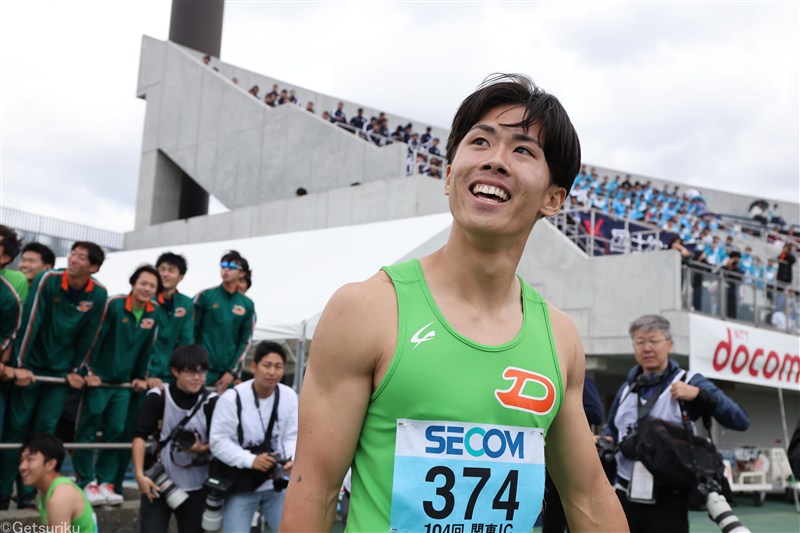 2部100m守祐陽が9秒97w スタートやり直し気にせず「走っていて気持ち良かった」／関東IC