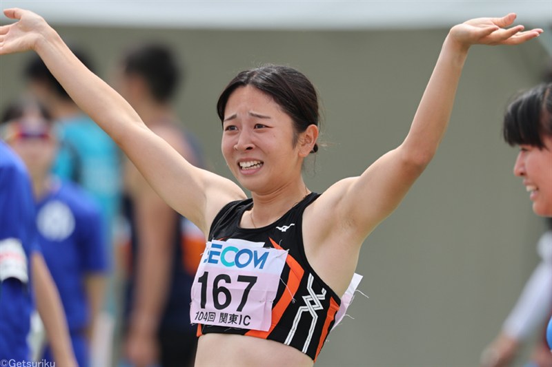 新戸怜音が女子400mH初優勝！ 「本当にビックリしています」 大幅自己新の57秒10／関東IC