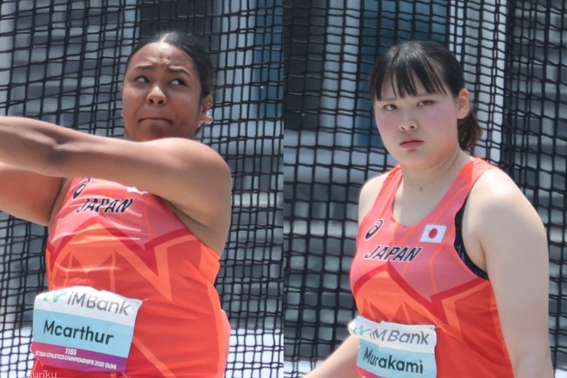 女子ハンマー投・マッカーサーは63m61の4位、5位・村上来花は涙／アジア選手権