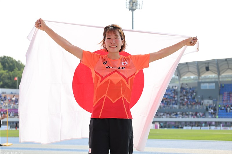 三段跳・森本麻里子が2大会連続メダル！連覇逃すも13m65で銅「今シーズンで一番」／アジア選手権