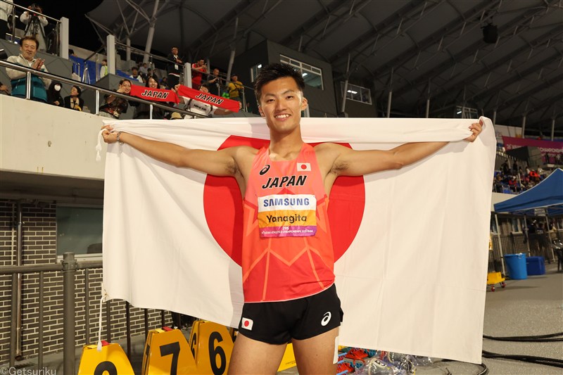 100m栁田大輝が連覇!!ブーンソンと1000分の2秒差制し「危なかった！」日本選手権に照準／アジア選手権