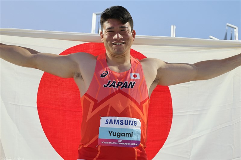 男子円盤投・湯上剛輝が60m38で銀！ 日本勢34年ぶりメダルに「集中した投げができた」／アジア選手権