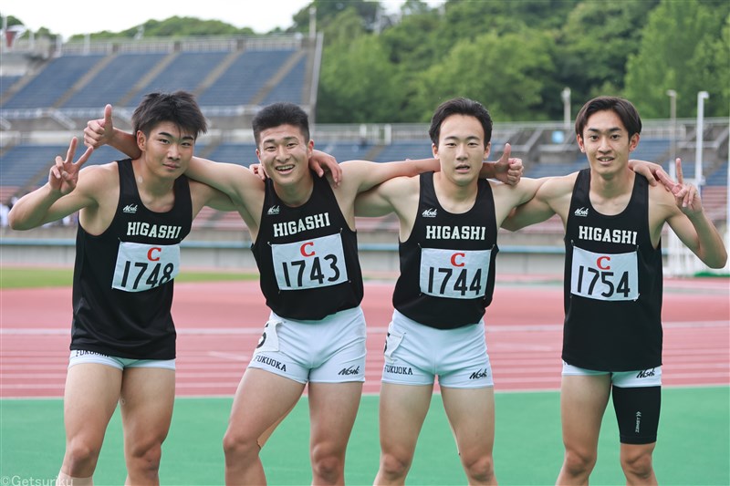 東福岡4×400mR3分10秒57の好走 1走の岩本咲真3冠 大森恵偉音7m58の自己タイ 小松美咲800m大会新／IH福岡県大会