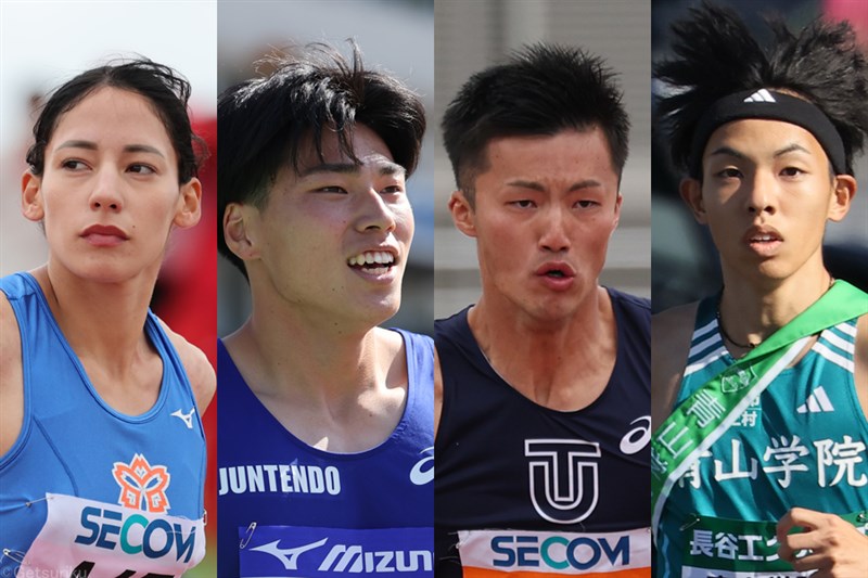 日本インカレに100m栁田大輝、400mH小川大輝、1万m競歩柳井綾音がエントリー 110mH阿部竜希ら有力選手多数出場予定
