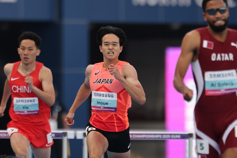 400mH・井之上駿太が4位 一時3位繰り上がりも修正「世界クラスのスピードを体感できた」と収穫／アジア選手権