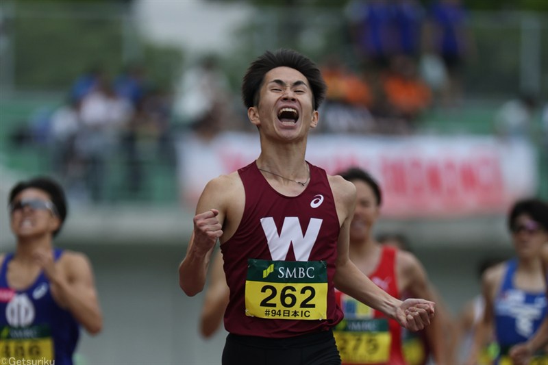 山口智規が1500m3分40秒46でV！ 2周目から飛び出し「勝ち切るレースができて良かった」／日本IC