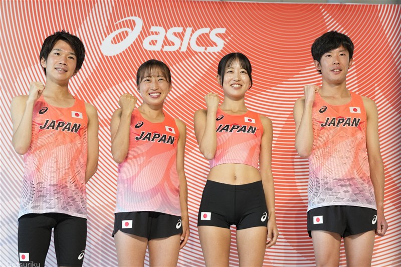 東京世界陸上の日本代表ユニフォーム発表！サンライズレッドに東京の“朝焼け”加えたデザイン 軽量性、通気性も強化