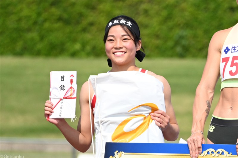 高3・前田さくらが地元で激走！高校記録上回る100m11秒39w「すごくビックリしました」／布勢スプリント