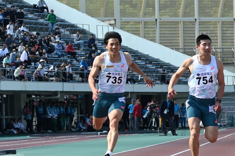 山縣亮太が100m日本選手権申込資格記録突破！今季ベストの10秒26「一つひとつ階段を上れている」／布勢スプリント