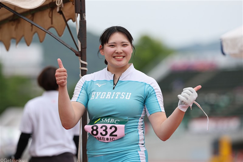 ハンマー投・村上来花が初の4連覇!!「自分を信じて投げられた」ハイレベル投げ合い制す／日本IC