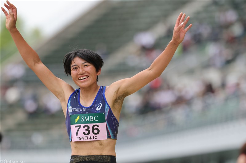 走幅跳・木村美海が大逆転涙の6m42V！5度目出場で有終の美「さすがに勝たせてもらうよ」／日本IC