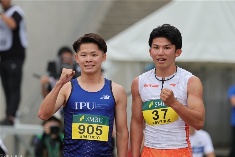男子200m初の同着V！地元IPU大橋「自信があった」岩手大・佐々木「優勝は狙っていなかった」／日本IC