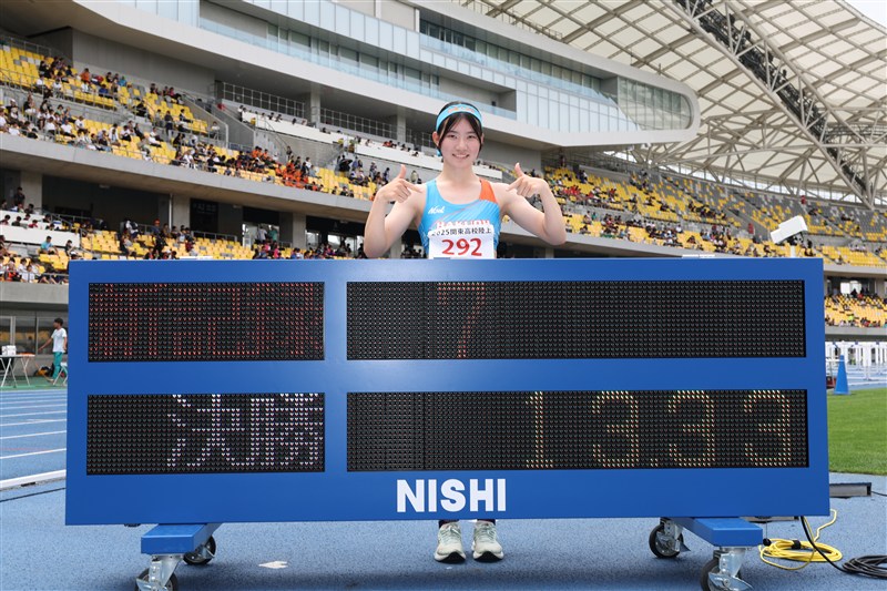 100mH・石原南菜が13秒33！地元で高校歴代2位・U18日本新・高2歴代最高の激走／IH北関東