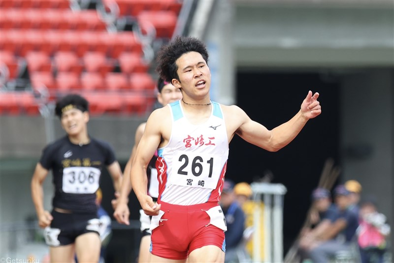 宮崎工が3種目で自己新V！400m大城直也は47秒34 走高跳・畝地2m04で2連覇 女子400mは熊本商ワン・ツー／IH南九州