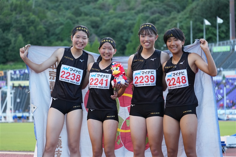 女王・中京大中京が45秒13で2連覇！伊奈総合の大会新・高校歴代2位を直後に更新「チームワークがあったから」／広島IH