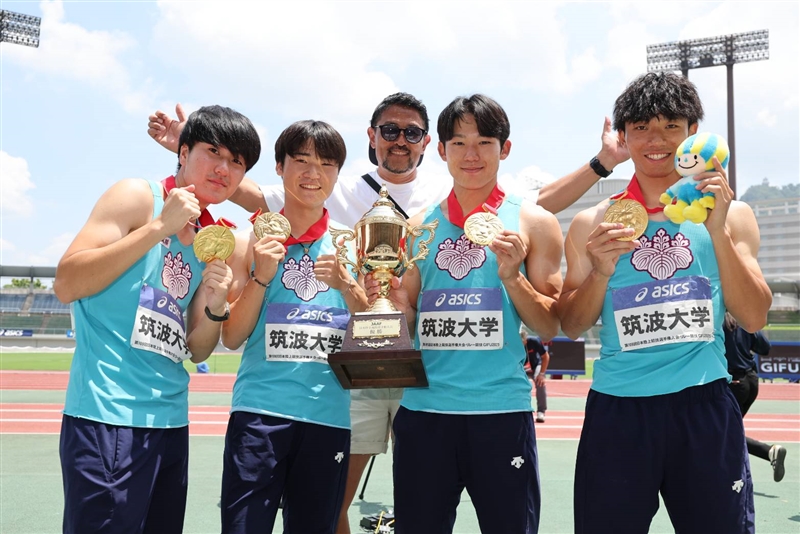 男子4×100mR筑波大が大会新で18年ぶり戴冠！最上級生3人とスーパールーキー「最後に勝てて良かった」／日本選手権リレー