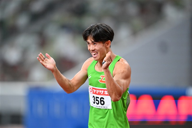 100m準決勝3組 守祐陽10秒20で1着通過 2着は0.01秒差で桐生祥秀が入り、3着の関口裕太とともに決勝へ／日本選手権