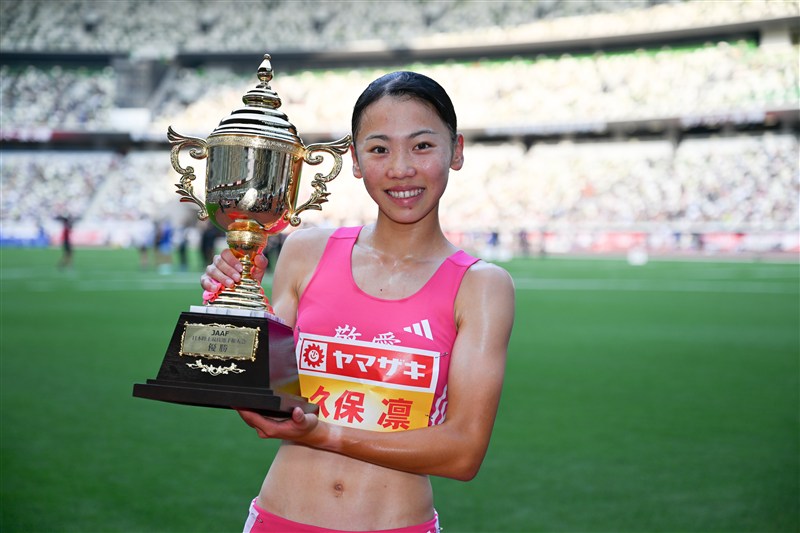 久保凛が800m1分59秒52の日本新でV2！ 東京世界陸上と同じ国立で「レースを楽しむことができた」／日本選手権