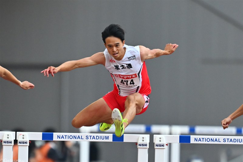 男子400mH昨年標準突破の井之上駿太が3位で東京世界陸上代表に内定「日本記録目指していきたい」／日本選手権