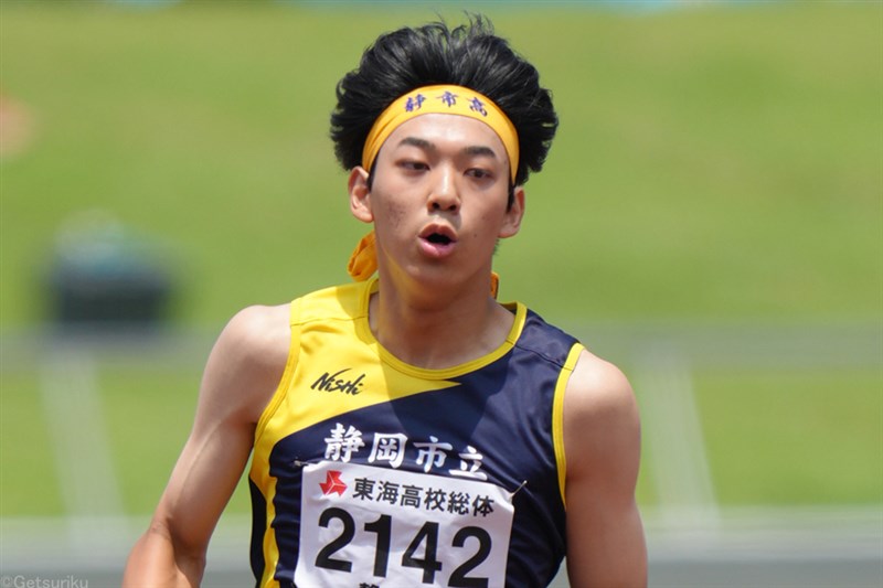 【男子200m】伴野智星（静岡市立高） 20秒87＝高2歴代9位タイ