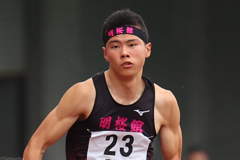 【男子100m】安田夢雄生（明桜館高） 10秒33＝高2歴代9位タイ