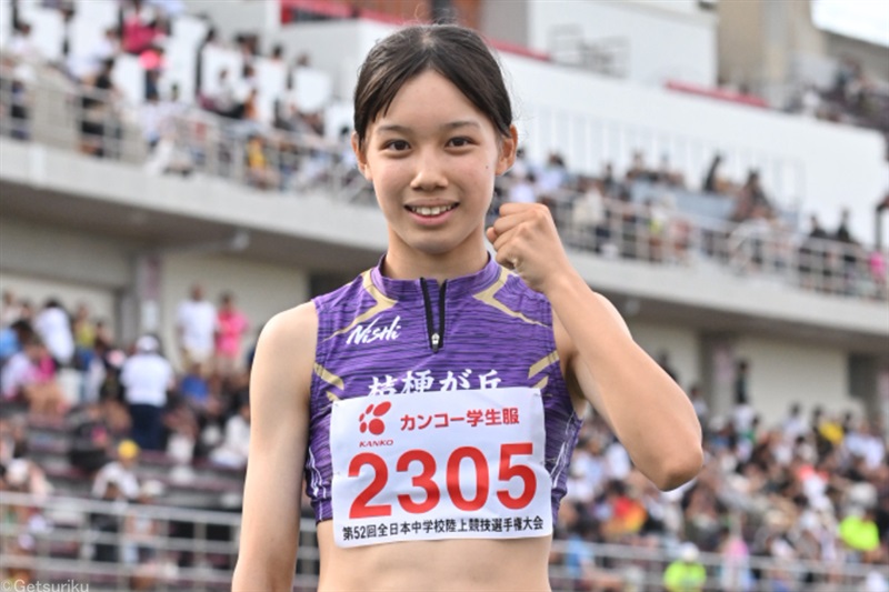 「今年の優勝の方がうれしい」 プレッシャーに打ち勝った北村環奈が女子200mで連覇 予選で24秒28の中学歴代3位／沖縄全中