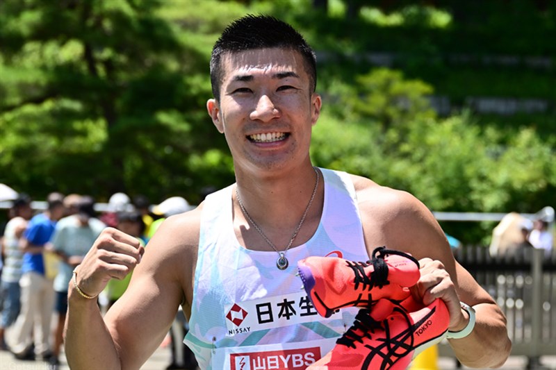 桐生祥秀 9秒99!! 8年ぶり9秒台で東京世界陸上標準突破で代表入り確実／富士北麓ワールドトライアル