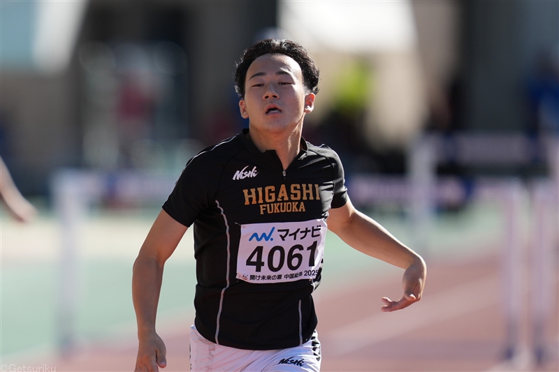 【男子400mH】家入俊太（東福岡高3）49秒74＝高校歴代2位