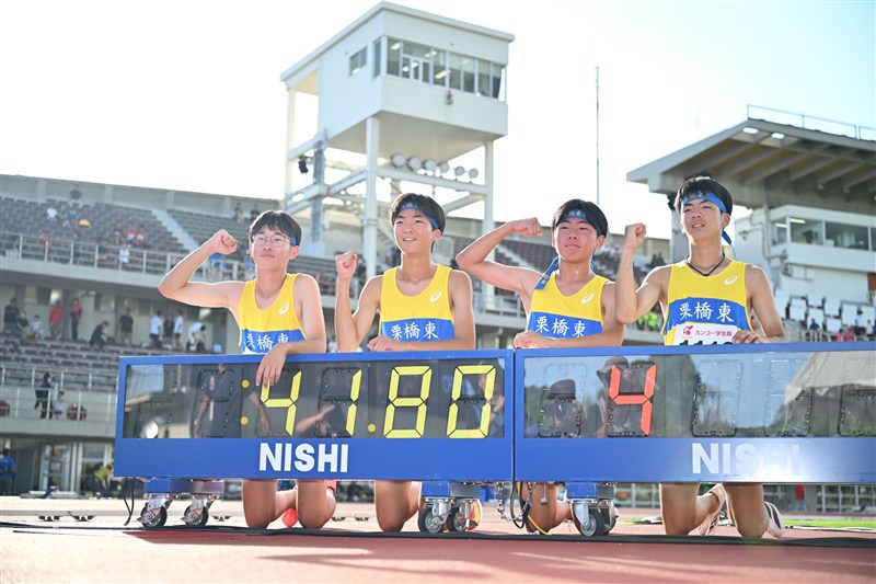 栗橋東が4×100mR中学新の41秒80 !! 単独チーム初の41秒台誕生 上位3チームが大会記録上回る／沖縄全中