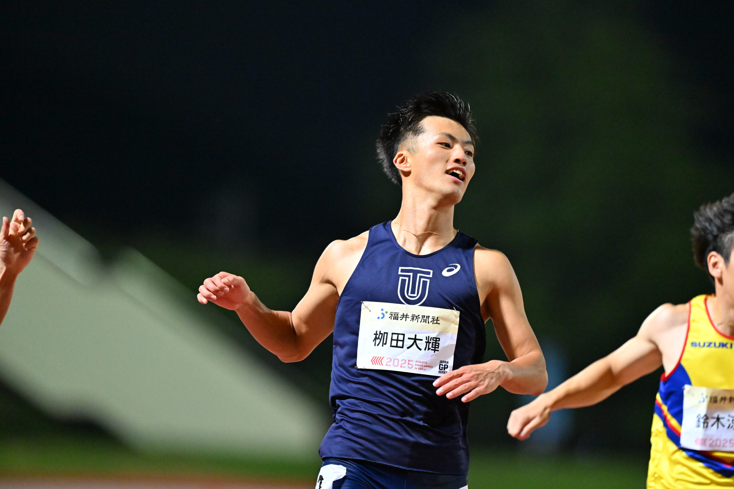 100m栁田大輝が10秒00！9秒台届かずも意地の東京世界選手権参加標準突破／福井ナイトゲームズ