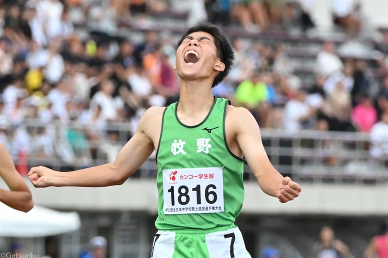金子斐音が歓喜の中学新V 400m48秒16に「1番の目標を達成できてうれしい」／沖縄全中