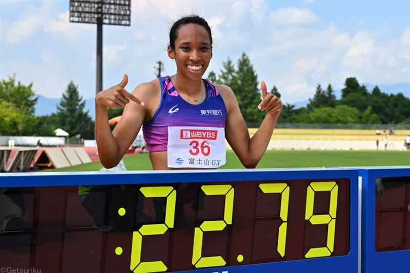 井戸アビゲイル風果が200m22秒79！ 福島千里の日本記録を9年ぶりに更新!! 世界陸上開催国枠設定記録も突破／富士北麓ワールドトライアル
