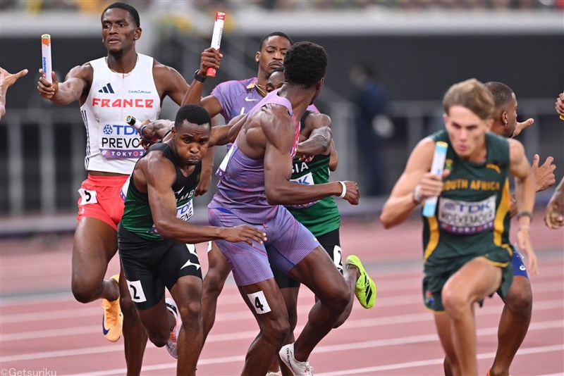 男子の4×100mRと4×400mRで異例の救済再レース実施！ 日本の4継決勝進出は変わりなし／東京世界陸上