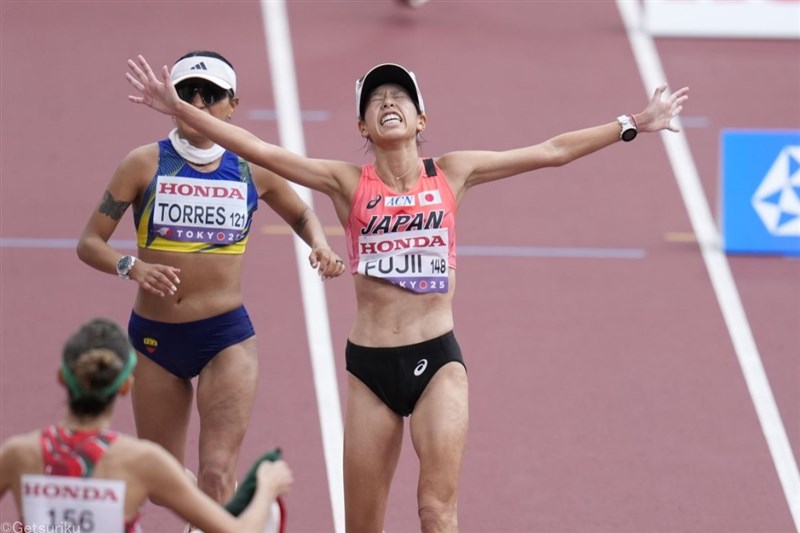 20km競歩・藤井菜々子「自分が思い描いたレースができた」日本新で銅メダル、日本女子競歩に新たな歴史刻む／東京世界陸上
