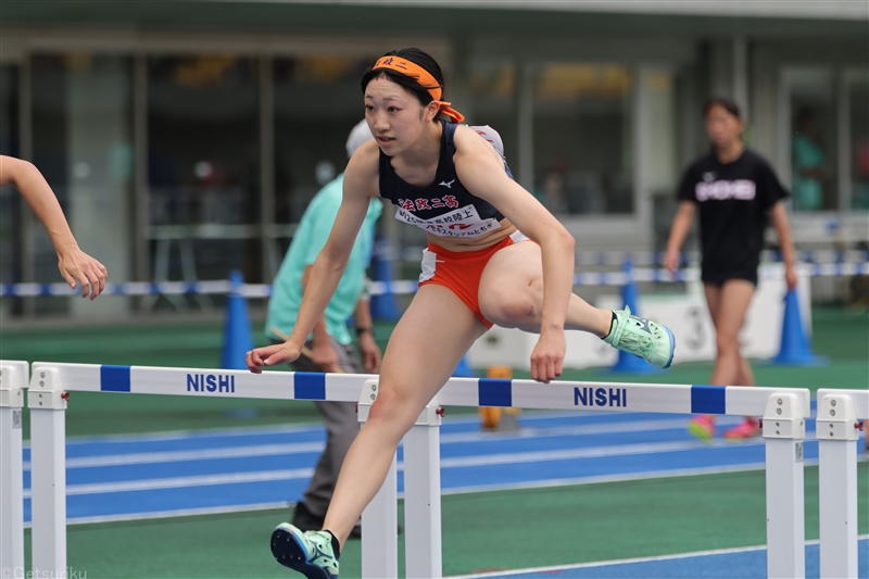 【女子100mH】岡田紗和（法政二高）13秒70＝高1歴代3位