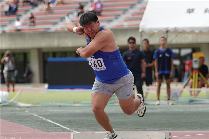 砲丸投・成田卓登がU20歴代4位の18m70 初の全国タイトル「本当にうれしかった」／U20日本選手権
