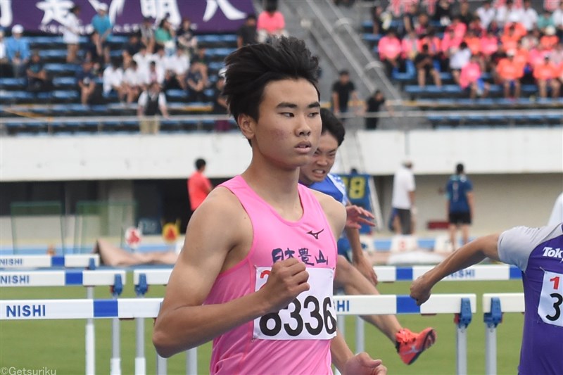 【男子110mH】淺内湧一朗が高1歴代3位の14秒19 高橋健太が歴代9位タイの14秒44