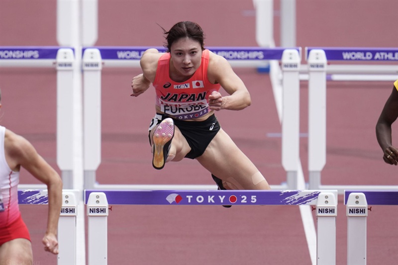 100mH・福部真子 2大会ぶりの準決勝進出！ 12秒92でタイム上位4番目に食い込む／東京世界陸上