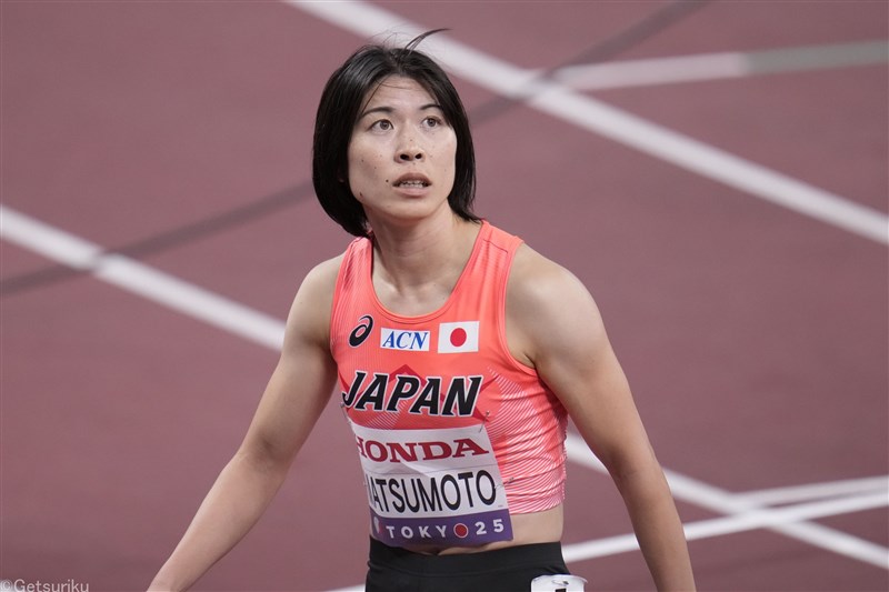 混合マイル入賞の松本奈菜子 400m予選52秒41で組7着に終わる 日本勢16年ぶりの出場／東京世界陸上