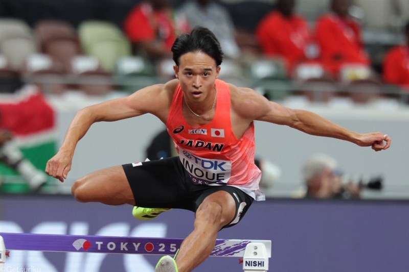 初出場の井之上駿太は400mH49秒73で組8着に終わり準決勝進出ならず／東京世界陸上